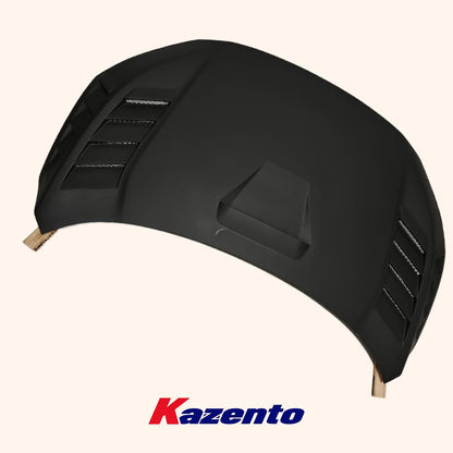 Kazento For Honda Civic FC FK7 2016-2022 Fiber Glass ADL Style Vented Front Hood Bonnet Kazento Carbon Parts 引擎盖 FC-HOOD-ADL-FRP
