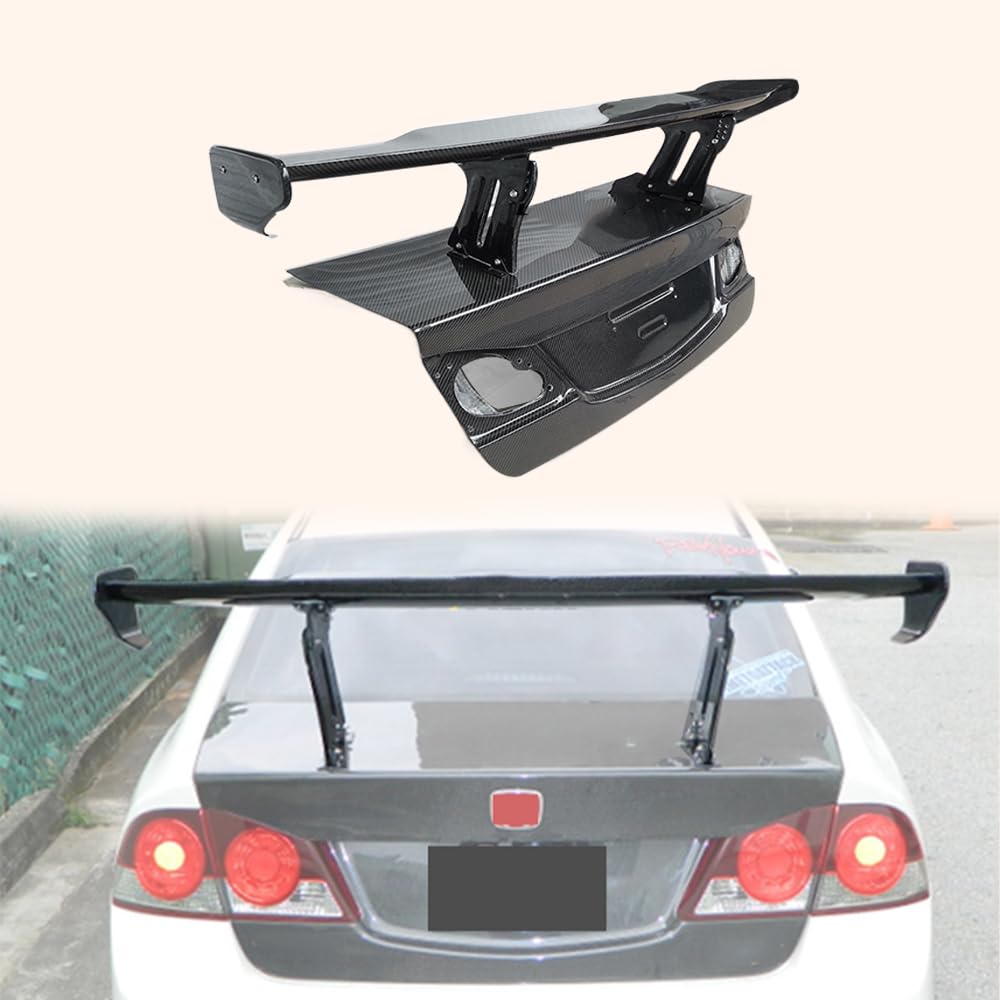 Kazento For HONDA Civic FD2 J2 Type Carbon Fiber Rear Trunk GT Spoiler Rear Wing