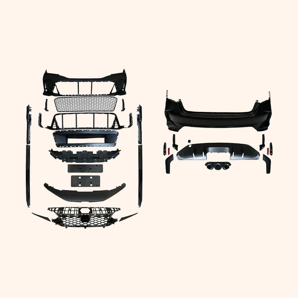 Kazento For Honda Civic FE FL Sedan 2023-24 PP TypeR Style Front Bumper Body Kits