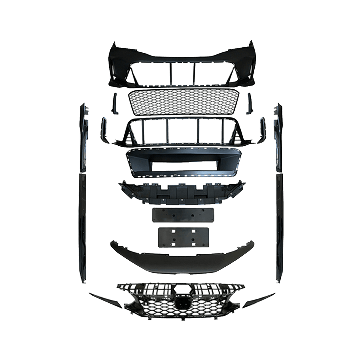 Kazento For Honda Civic FE FL Sedan 2023-24 PP TypeR Style Front Bumper Body Kits