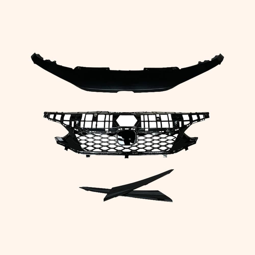 Kazento For Honda Civic FE1 Sedan 2022-24 ABS Front Center Grille Replace Kazento Carbon Parts 车身侧板