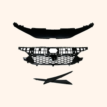 Kazento For Honda Civic FE1 Sedan 2022-24 ABS Front Center Grille Replace Kazento Carbon Parts 车身侧板