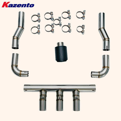 Kazento For Honda Civic FE1 Sedan Aluminium TypeR Style Rear Middle Exhaust Tip Kazento Carbon Parts 车身侧板