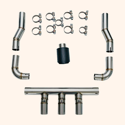 Kazento For Honda Civic FE1 Sedan Aluminium TypeR Style Rear Middle Exhaust Tip