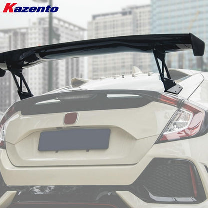 Kazento For Honda Civic FK7 FK8 VTX2 Style Fiberglass Unpaint Rear Trunk GT Spoiler Wing Kazento Carbon Parts 车身侧板 FK8-RS-GT-VTX2&-FRP