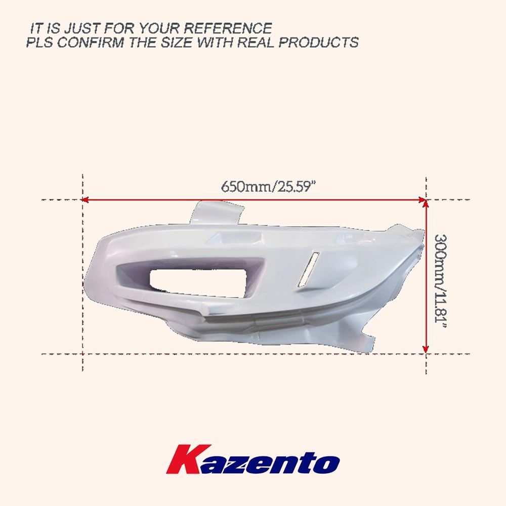 Kazento For Honda Civic Fk8 Fk7 Fc Epa Headlight Intake Duct Lhd Driver Side Frp Unpaint Kazento Carbon Parts 车身侧板 FK8-HL-L-1P-FRP