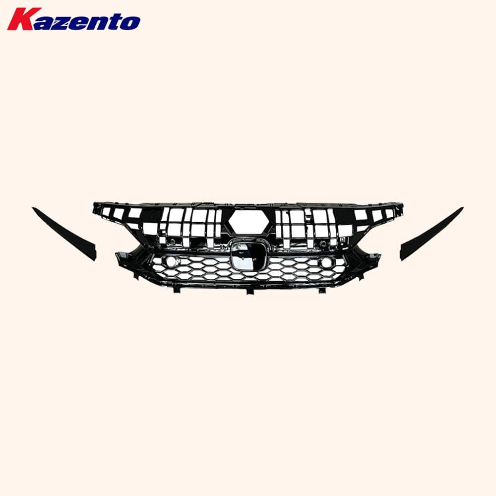 Kazento For Honda Civic FL1 22-24 Glossy Black Front Center Grille Replace Kazento Carbon Parts 车身侧板
