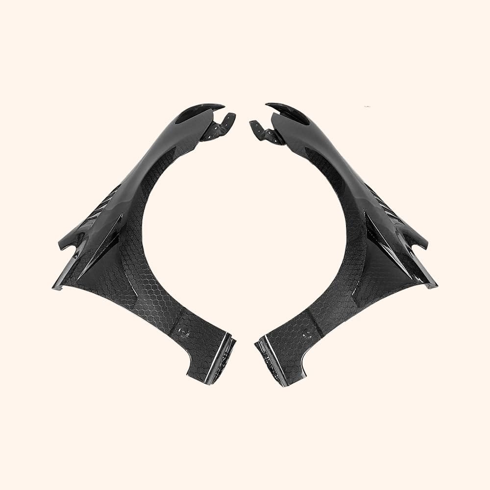 Kazento For Honda Civic Type R FD2 Sedan 4 Door 2007-11 JS Style Honeycomb Carbon Fender Kazento Carbon Parts 车身侧板 FD2-FF-J2-HCF