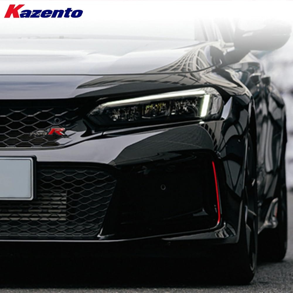 Kazento For Honda Civic Type R FL5 2023-24 ABS OE Style Front Bumper LED DRL (white) Kazento Carbon Parts 车身侧板