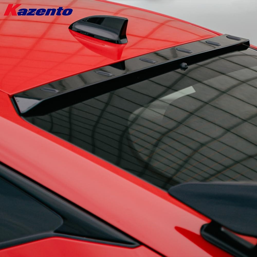 Kazento For Honda Civic Type R FL5 2023-24 ABS VTX Style Rear Roof Spoiler Wing Lip Kazento Carbon Parts 车身侧板 FL5-RS-RF-VTX-ABS