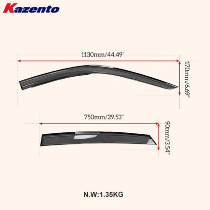 Kazento For Honda Civic Type R FL5 2023-24 PC Plastic M Type Window Deflector Shield 4pc Kazento Carbon Parts 车身侧板 FL5-DEF-M-P