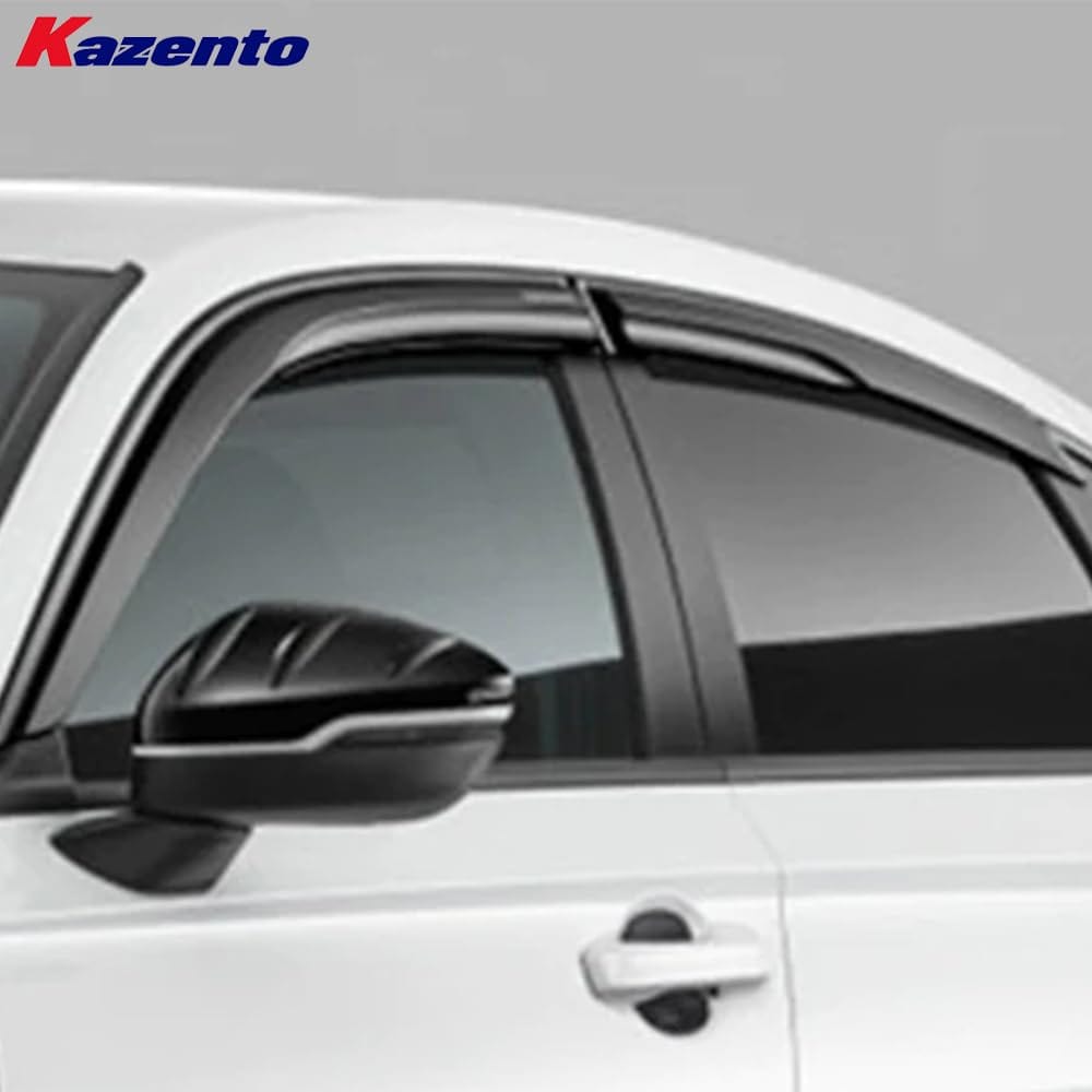 Kazento For Honda Civic Type R FL5 2023-24 PC Plastic M Type Window Deflector Shield 4pc Kazento Carbon Parts 车身侧板 FL5-DEF-M-P