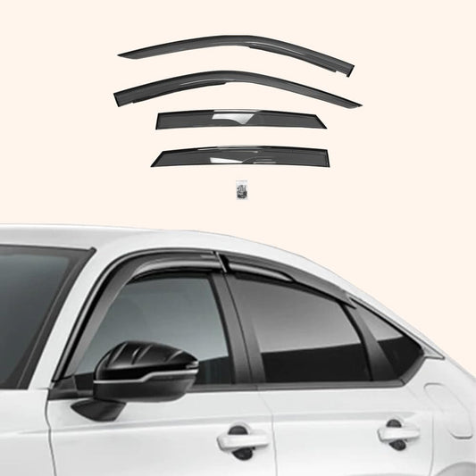 Kazento For Honda Civic Type R FL5 2023-24 PC Plastic M Type Window Deflector Shield 4pc Kazento Carbon Parts 车身侧板 FL5-DEF-M-P