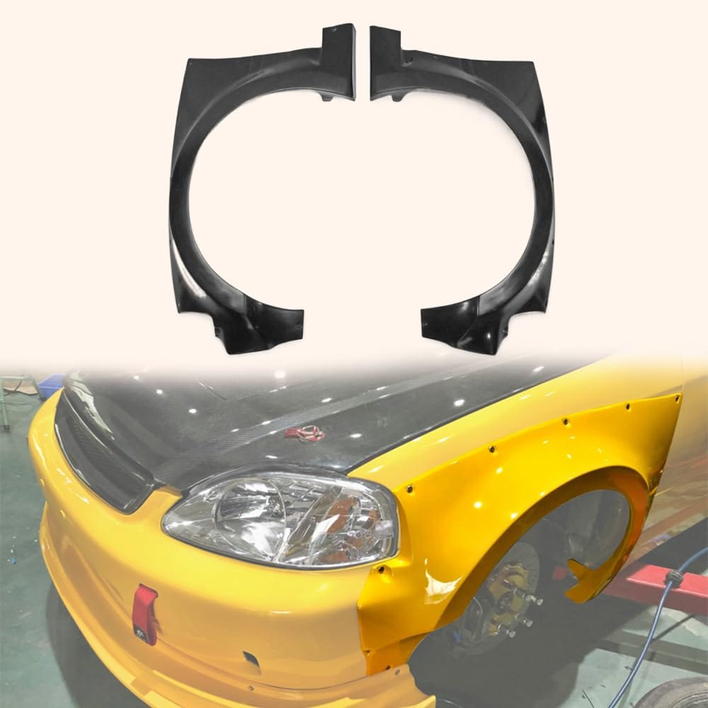 Kazento For Honda Ek9 Civic Ek9/4 Mm Style Front Fender Fiber Glass Kazento Carbon Parts 车身侧板 EK9-FF-MM-FRP