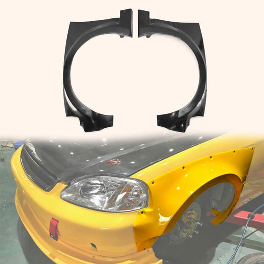 Kazento For Honda Ek9 Civic Ek9/4 Mm Style Front Fender Fiber Glass Kazento Carbon Parts 车身侧板 EK9-FF-MM-FRP