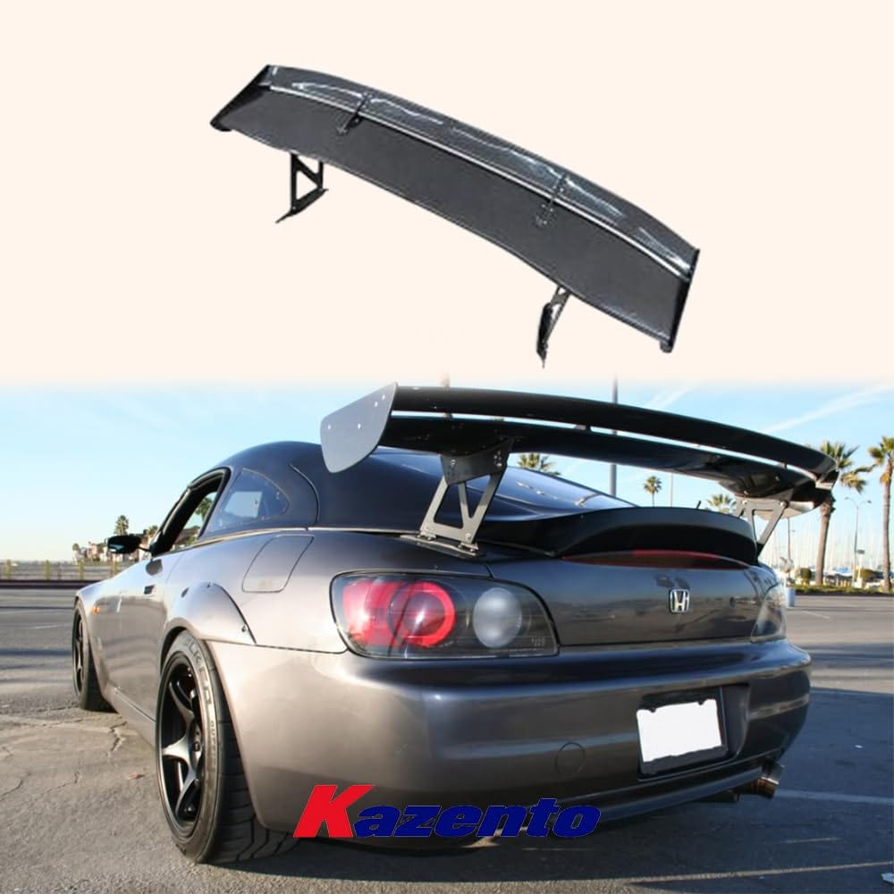 Kazento For Honda S2K S2000 VC Style Carbon Fiber GT Rear Trunk Boot Spoiler Wing 160cm Kazento Carbon Parts 车身侧板 S2000-RS-GT-VC16-CF