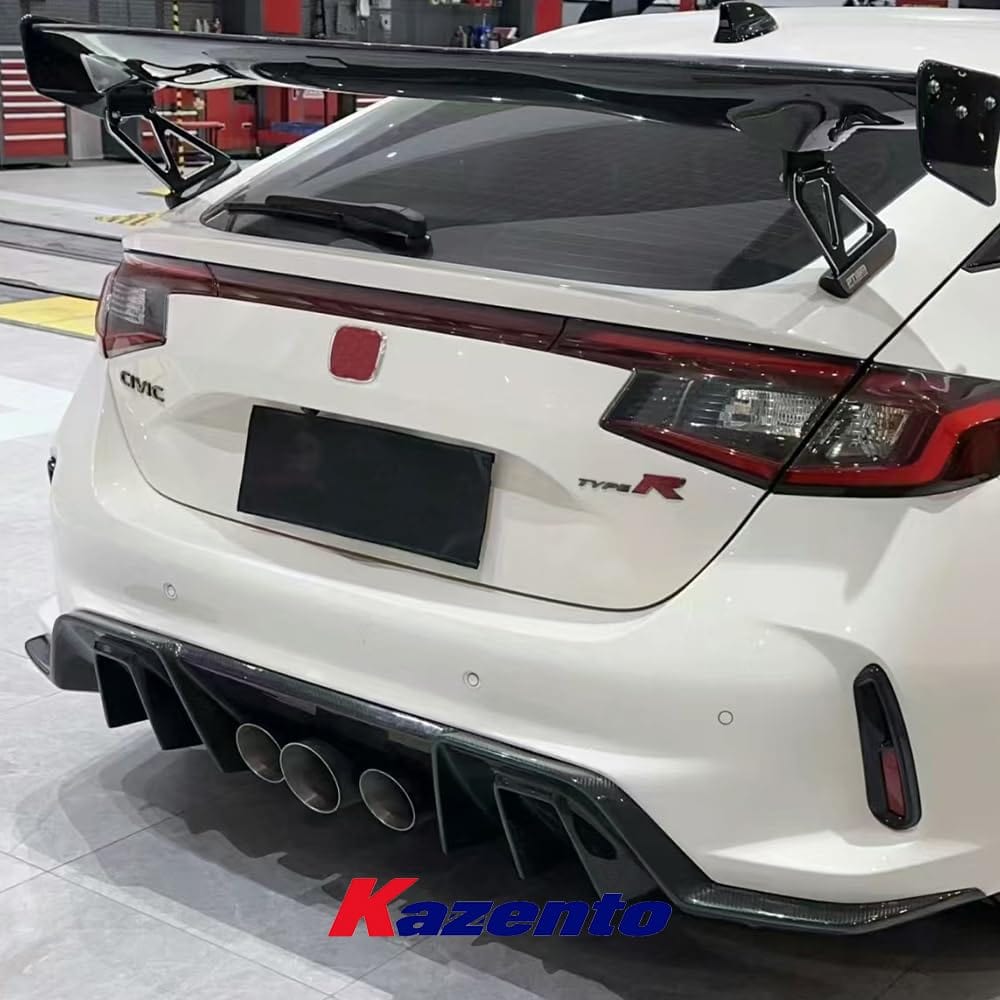 Kazento For Honda Type R 2023-24 FL5 Hatchback KZ Style Carbon Fiber Rear Lip Diffuser Kazento Carbon Parts 车身侧板 FL5-DIF-KZ-CF