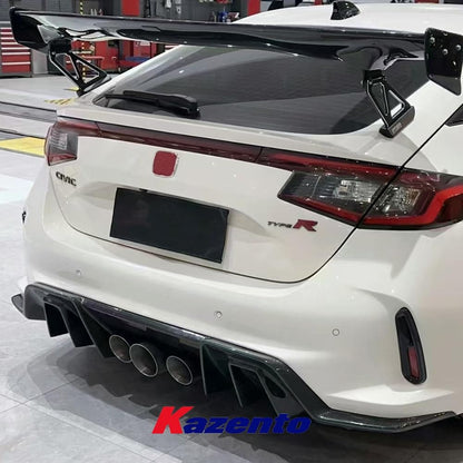 Kazento For Honda Type R 2023-24 FL5 Hatchback KZ Style Carbon Fiber Rear Lip Diffuser Kazento Carbon Parts 车身侧板 FL5-DIF-KZ-CF