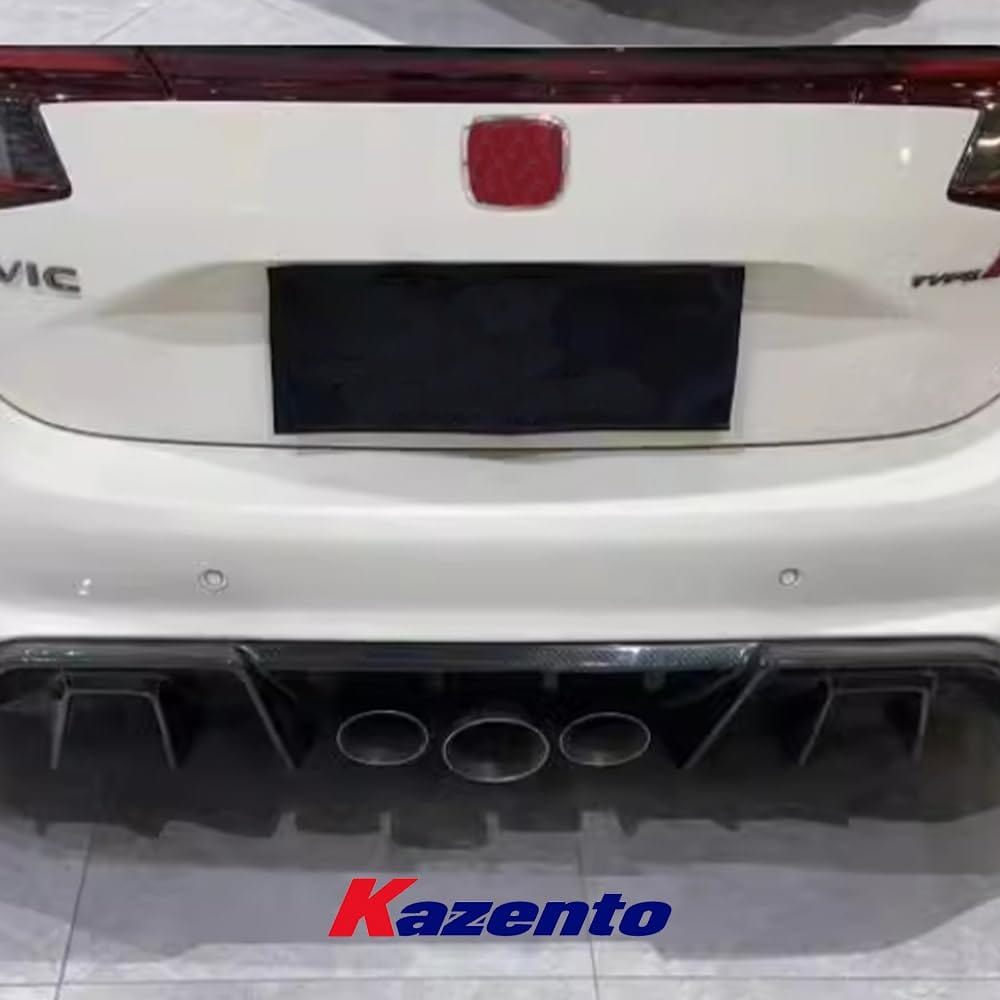 Kazento For Honda Type R 2023-24 FL5 Hatchback KZ Style Carbon Fiber Rear Lip Diffuser Kazento Carbon Parts 车身侧板 FL5-DIF-KZ-CF