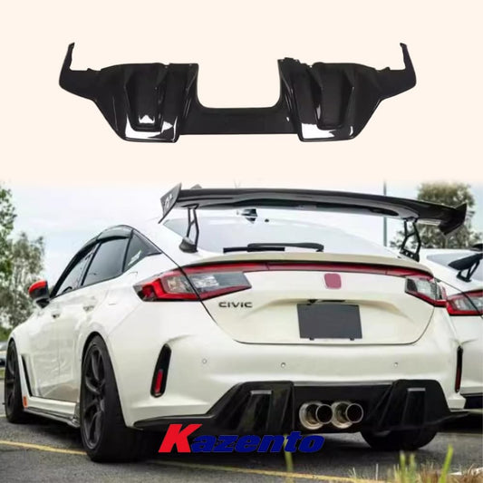 Kazento For Honda Type R 2023-24 FL5 Hatchback KZ Style Carbon Fiber Rear Lip Diffuser Kazento Carbon Parts 车身侧板 FL5-DIF-KZ-CF