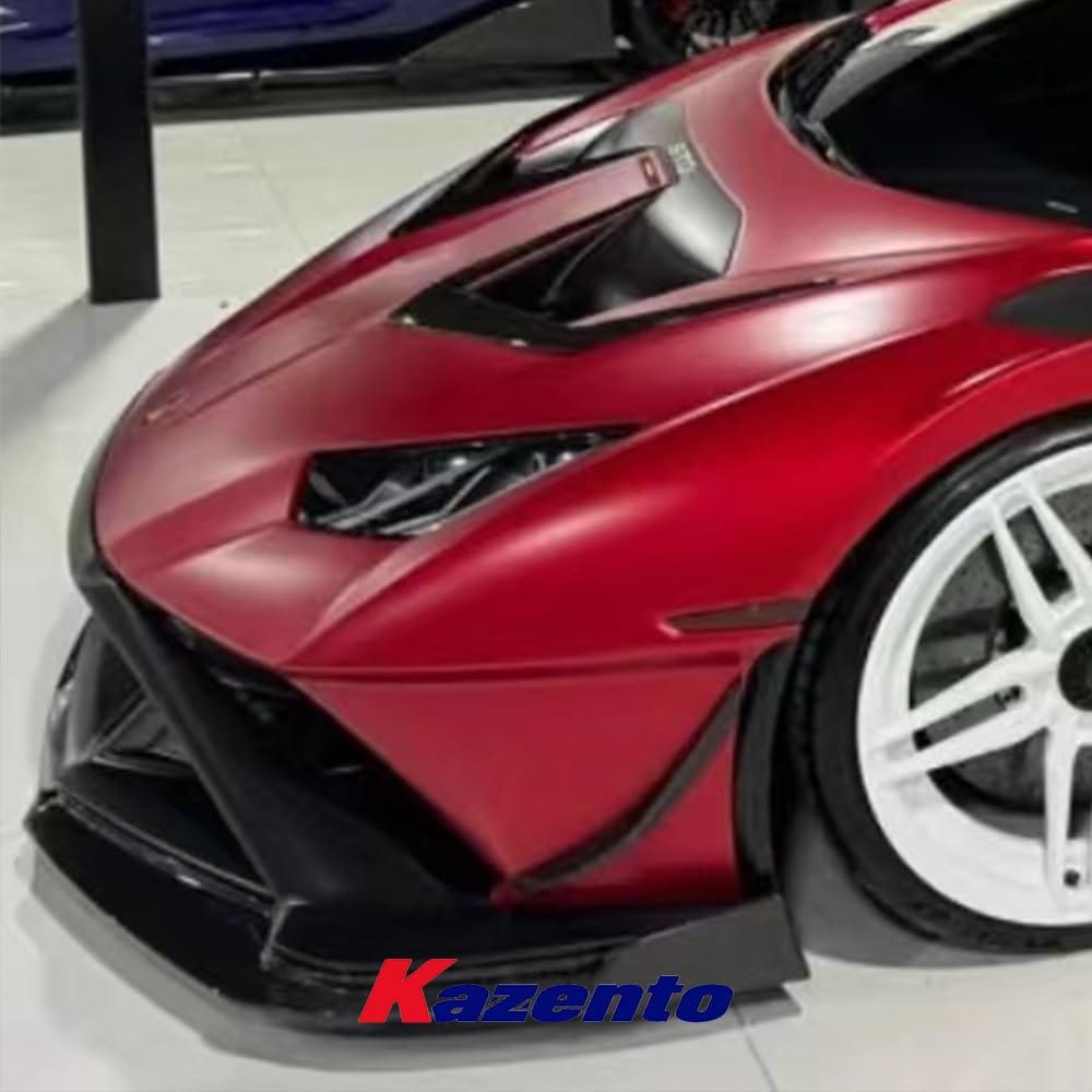 Kazento For Lamborghini Huracan STO 2022 V Style Dry Carbon Fiber Front Bumper Canard