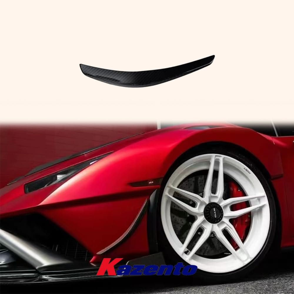 Kazento For Lamborghini Huracan STO 2022 V Style Dry Carbon Fiber Front Bumper Canard