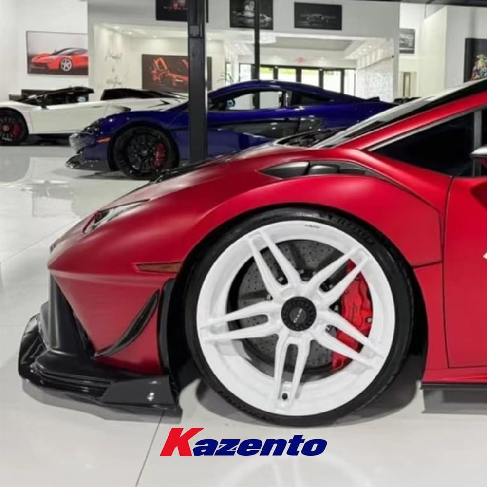 Kazento For Lamborghini Huracan STO 2022 V Style Dry Carbon Fiber Front Bumper Lip