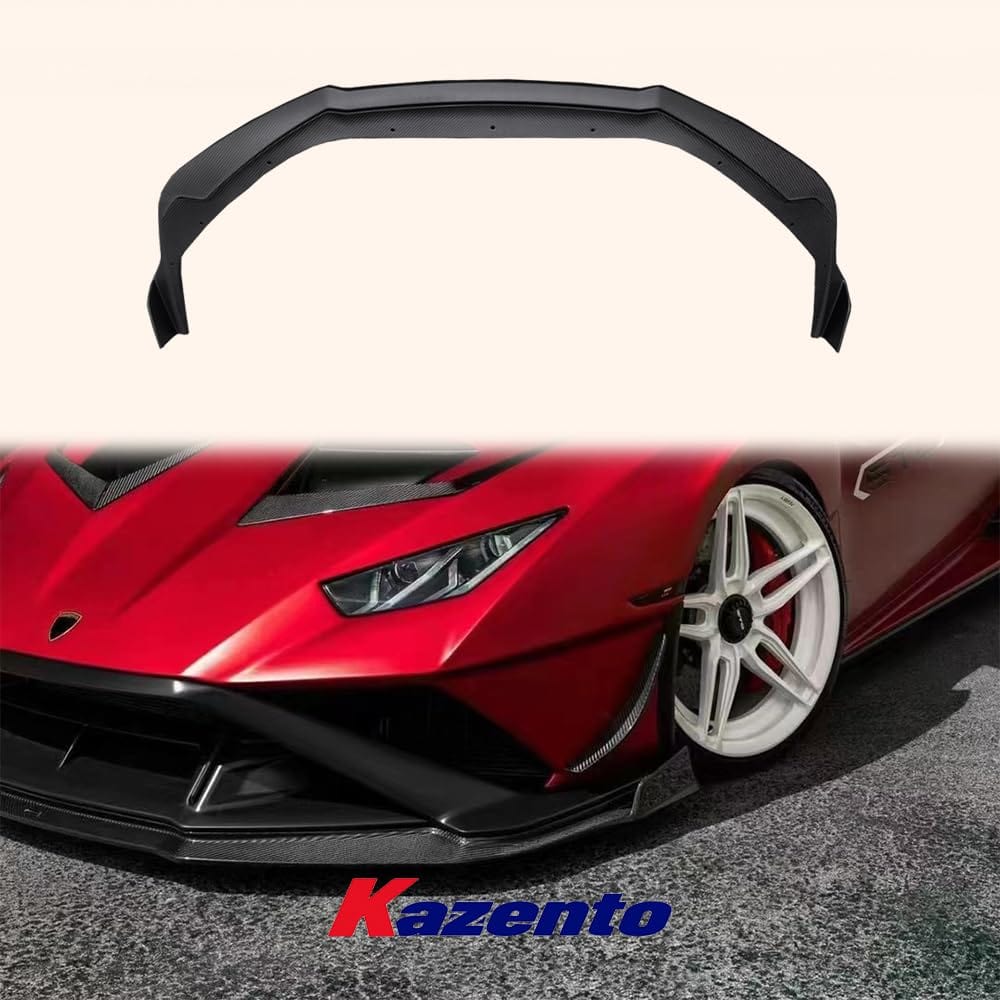 Kazento For Lamborghini Huracan STO 2022 V Style Dry Carbon Fiber Front Bumper Lip