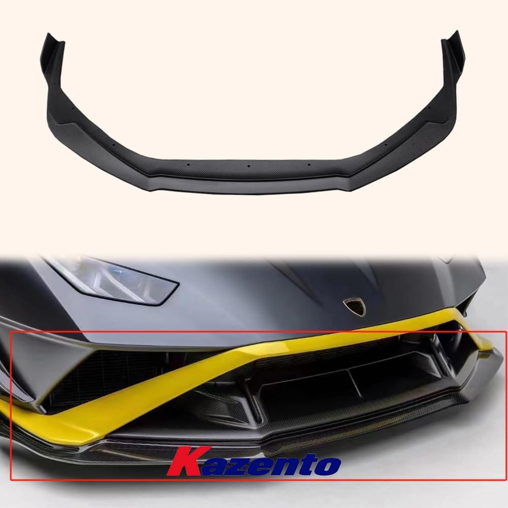 Kazento For Lamborghini Huracan STO 2022 V Style Dry Carbon Fiber Front Bumper Lip