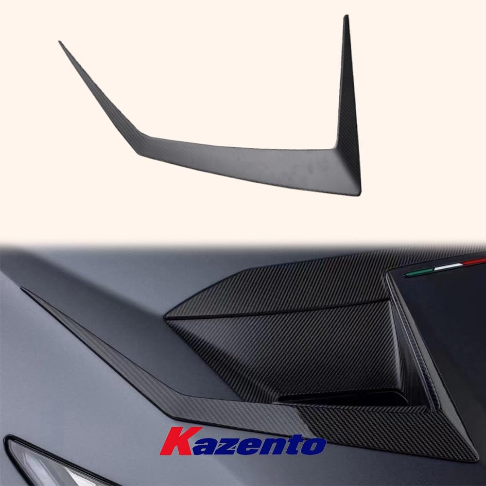 Kazento For Lamborghini Huracan STO 2022 V Style Dry Carbon Fiber Front Hood Vents Trim