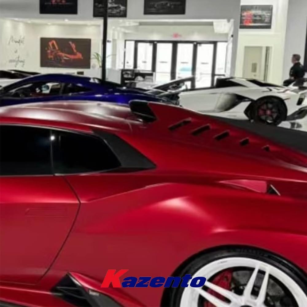 Kazento For Lamborghini Huracan STO 2022 V Style Dry Carbon Fiber Side Fender Vents Trim