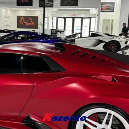 Kazento For Lamborghini Huracan STO 2022 V Style Dry Carbon Fiber Side Fender Vents Trim