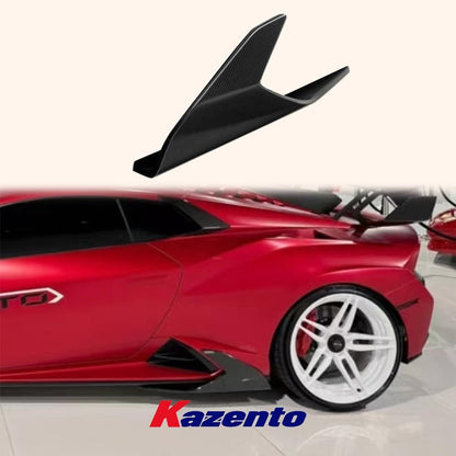 Kazento For Lamborghini Huracan STO 2022 V Style Dry Carbon Fiber Side Skirts Vents Trim
