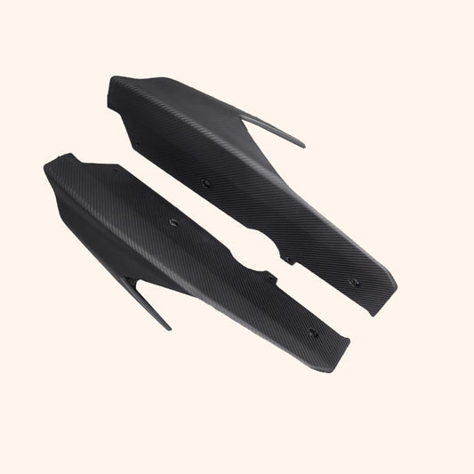 Kazento For Lamborghini Huracan STO 2022 V Style Dry Carbon Fiber Side Skirts Vents Trim