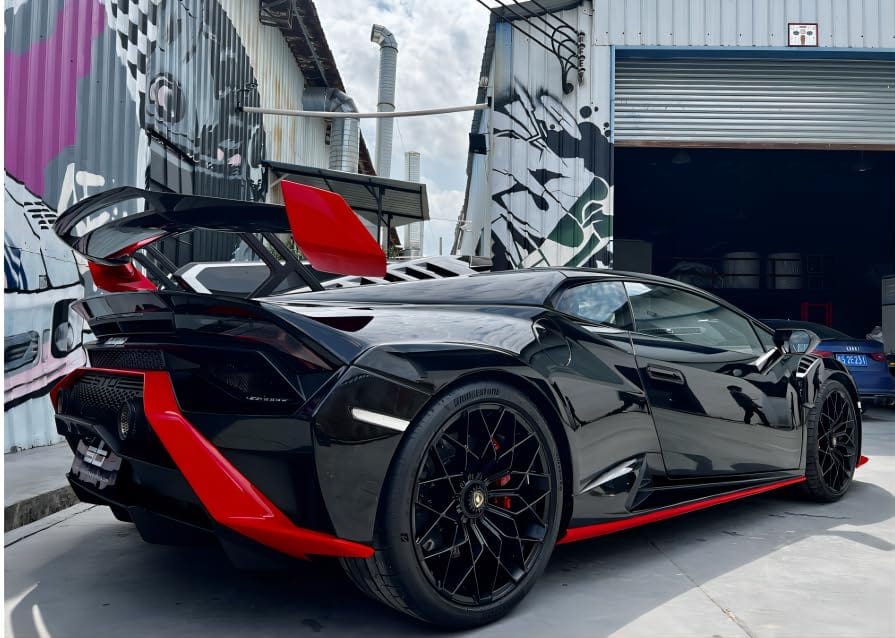 Kazento For Lamborghini Huracan (UP To STO) Dry Forged Carbon Fiber Side Skirts Pair Kazento Carbon Parts 车身侧板 HURACAN-SS-STO-DFCF