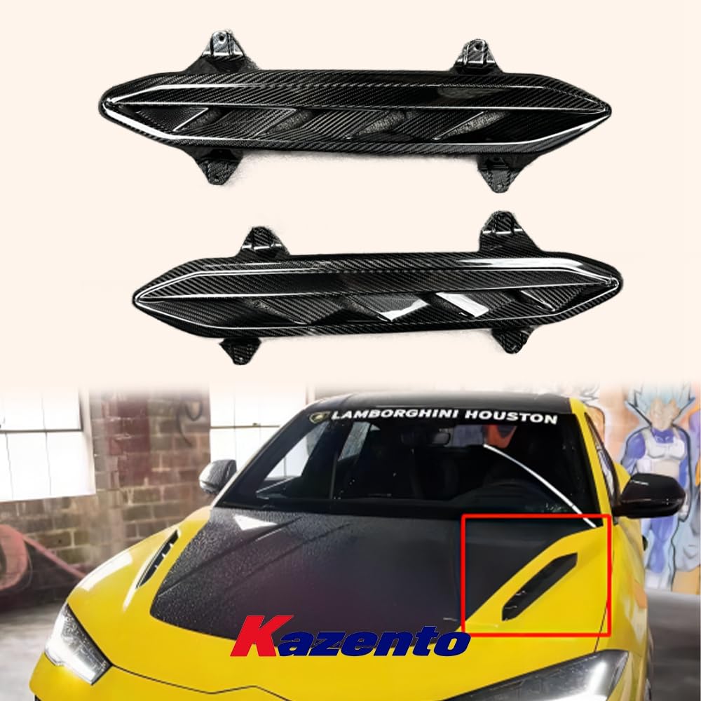Kazento For Lamborghini URUS 2023 Dry Carbon Fiber Hood Vents Pair Kazento Carbon Parts 车身侧板 URUS2023-HV-DCF