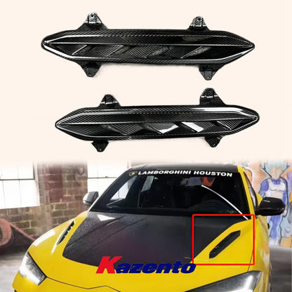 Kazento For Lamborghini URUS 2023 Dry Carbon Fiber Hood Vents Pair