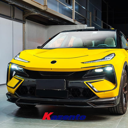 Kazento For Lotus Eletre PK Style Dry Carbon Fiber Front Bumper Bottom Lip Splitter Kazento Carbon Parts 车身侧板 ELETRE-FL-PK-DCF