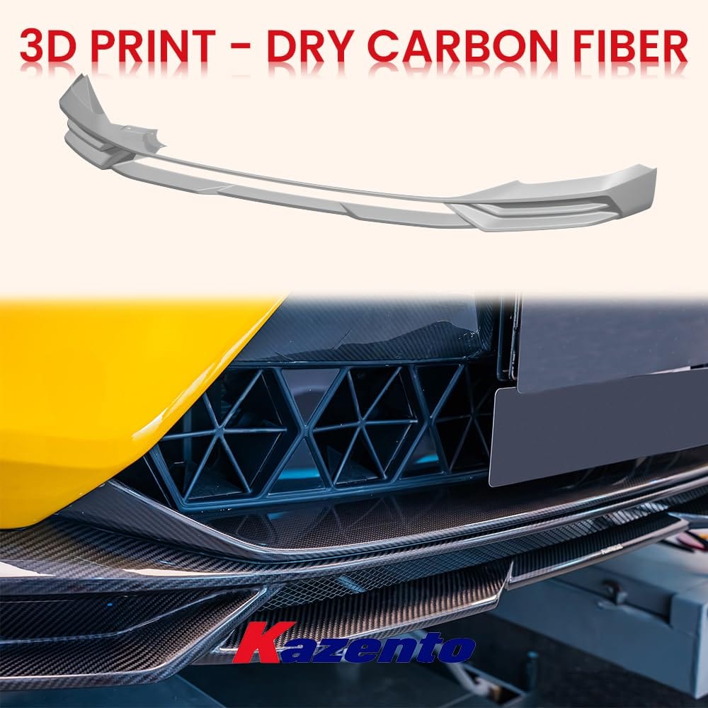 Kazento For Lotus Eletre PK Style Dry Carbon Fiber Front Bumper Bottom Lip Splitter Kazento Carbon Parts 车身侧板 ELETRE-FL-PK-DCF