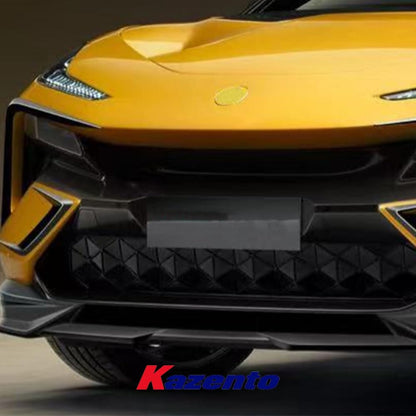 Kazento For Lotus Eletre PK Style Dry Carbon Fiber Front Bumper Bottom Lip Splitter