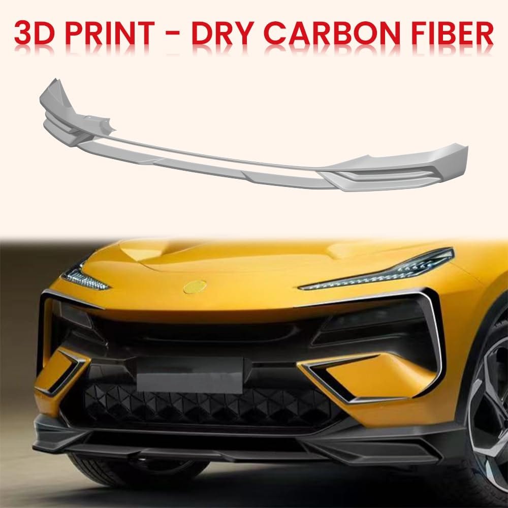 Kazento For Lotus Eletre PK Style Dry Carbon Fiber Front Bumper Bottom Lip Splitter