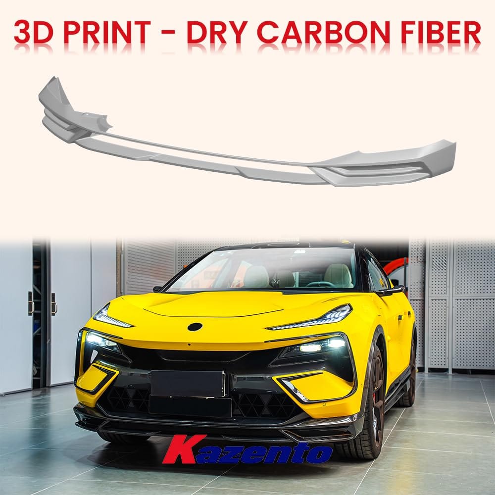 Kazento For Lotus Eletre PK Style Dry Carbon Fiber Front Bumper Bottom Lip Splitter