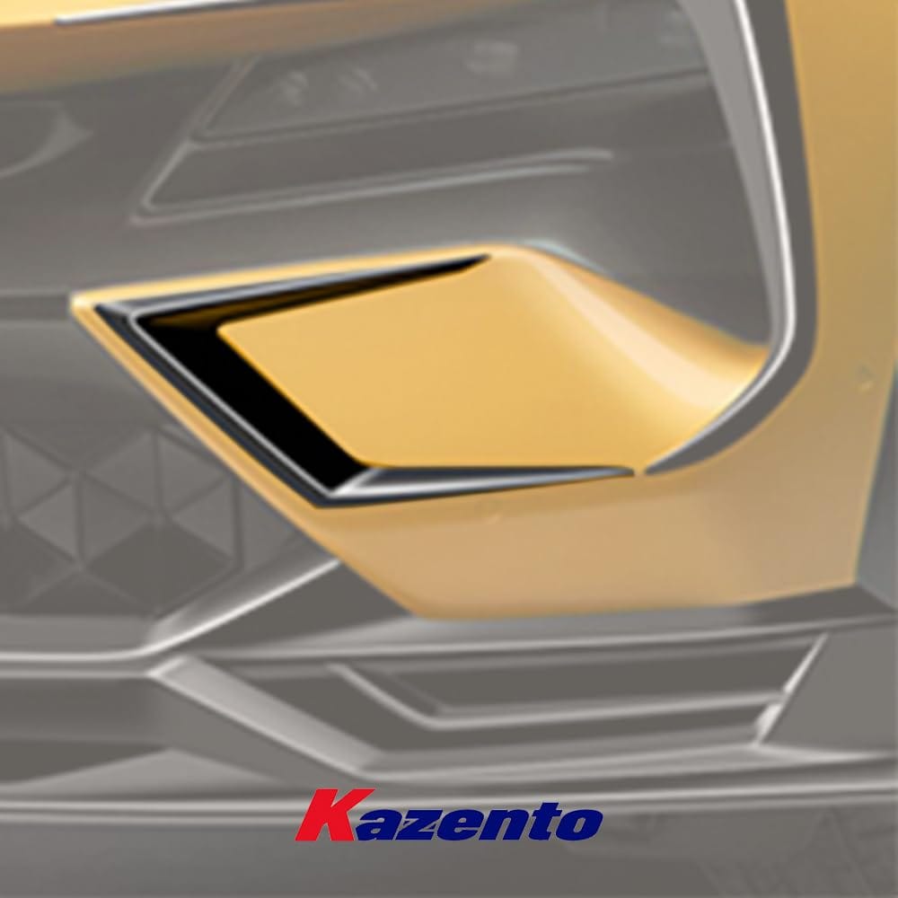 Kazento For Lotus Eletre PK Style Dry Carbon Fiber Front Bumper Lower Duct Vent Trim 2pc