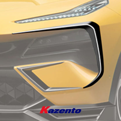 Kazento For Lotus Eletre PK Style Dry Carbon Fiber Front Bumper Upper Duct Vent Trim 2pc