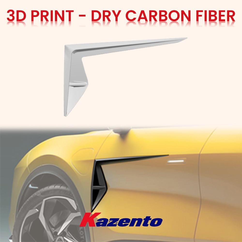 Kazento For Lotus Eletre PK Style Dry Carbon Fiber Front Fender Door Duct Vents Trim 2pc