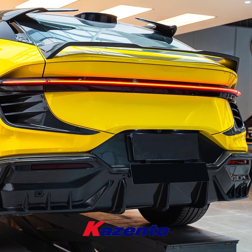 Kazento For Lotus Eletre PK Style Dry Carbon Fiber Rear Bumper Bottom Diffuser Lip