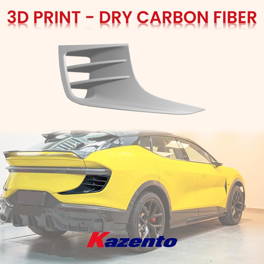 Kazento For Lotus Eletre PK Style Dry Carbon Fiber Rear Bumper Side Duct Vents Cover Kazento Carbon Parts 车身侧板 ELETRE-RBV-PK-DCF