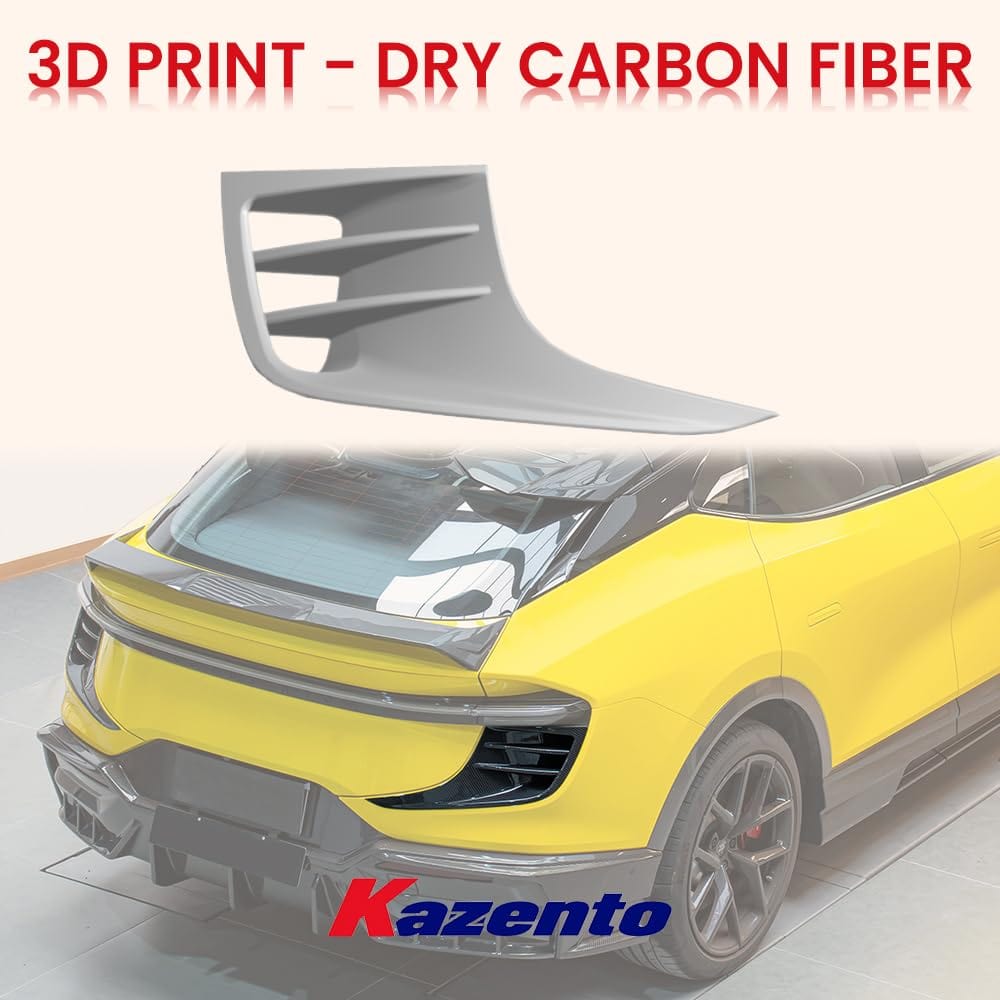 Kazento For Lotus Eletre PK Style Dry Carbon Fiber Rear Bumper Side Duct Vents Cover