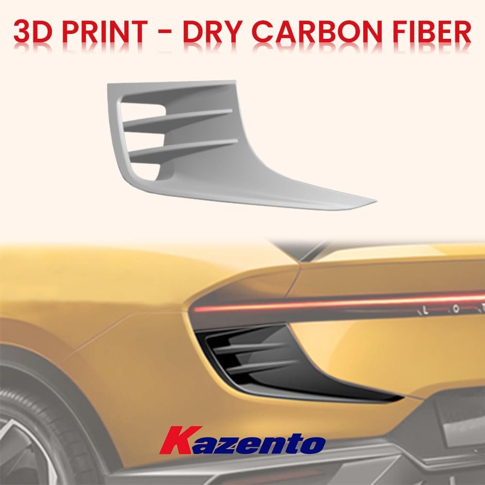 Kazento For Lotus Eletre PK Style Dry Carbon Fiber Rear Bumper Side Duct Vents Cover