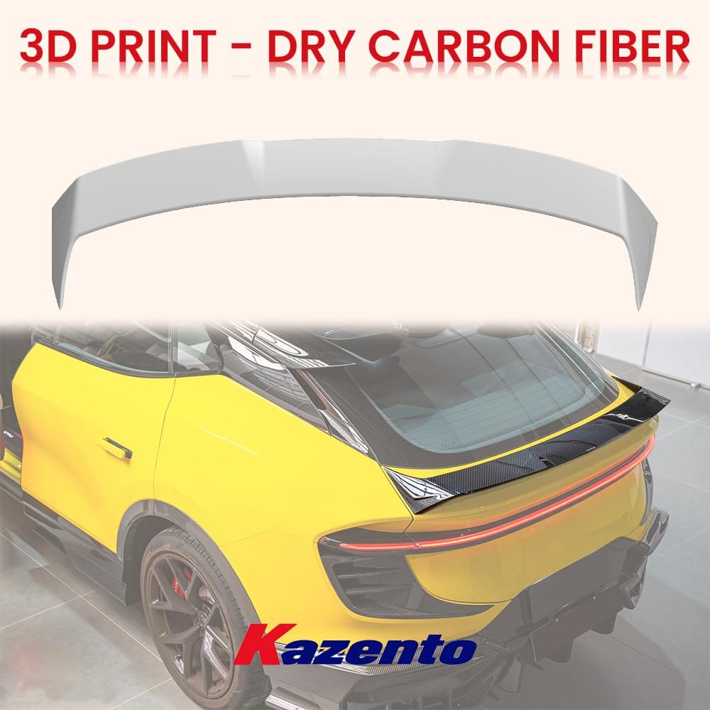 Kazento For Lotus Eletre PK Style Dry Carbon Fiber Rear Trunk Boot Spoiler Wing Lip Kazento Carbon Parts 车身侧板 ELETRE-RS-PK-DCF